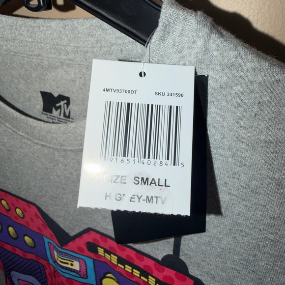 NWT MTV Retro Gray Logo T-Shirt - Picture 5 of 6